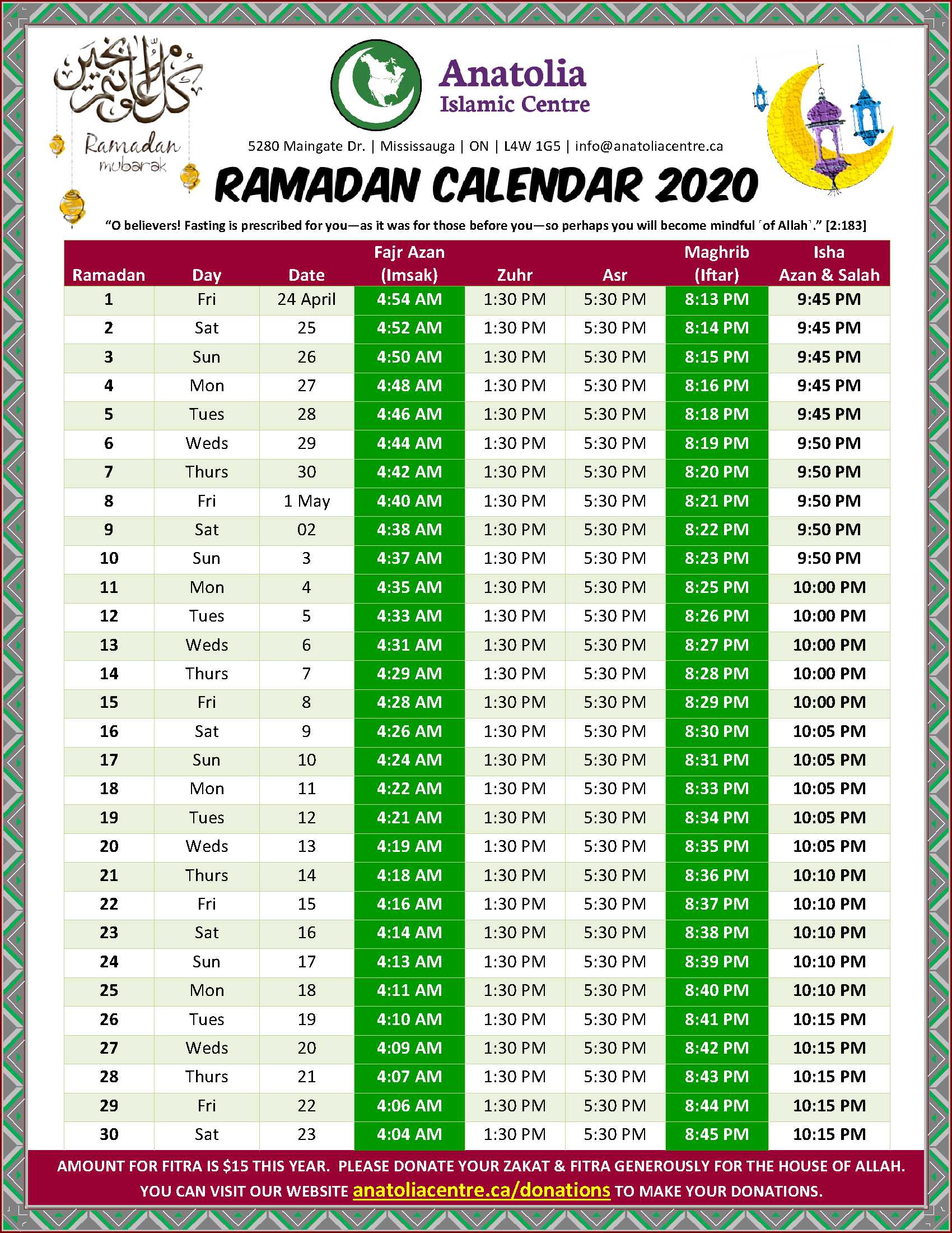 Ramadan 2023 Pakistan – Printable Template Calendar